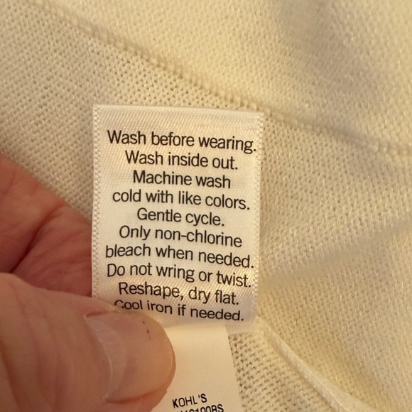 Nine West Ivory Open Front Cardigan - Picture 9 of 13